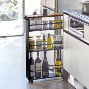 wohnli-moebel-suche-M22168735-1 Beistelltisch aus Stahl - Schwarz 48x81x13cm Metall Schwarz Yamazaki Möbel Küchenmöbel Kücheninseln & Servierwägen