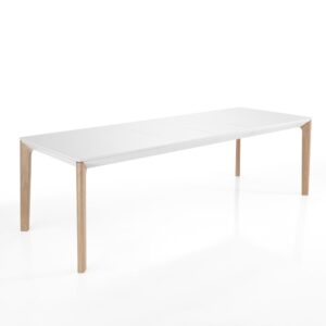 wohnli-moebel-suche-M22171058-1 Ausziehtisch MDF mattweiße Eiche 75x90x160-240 cm 168x11x96cm Holz Weiß ORESTELUCHETTA Möbel Esszimmermöbel Esstische