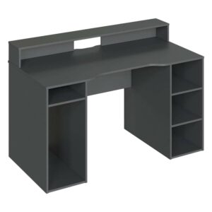 Wohnli Möbelsuche - Anthrazitfarbener Schreibtisch in Holzoptik