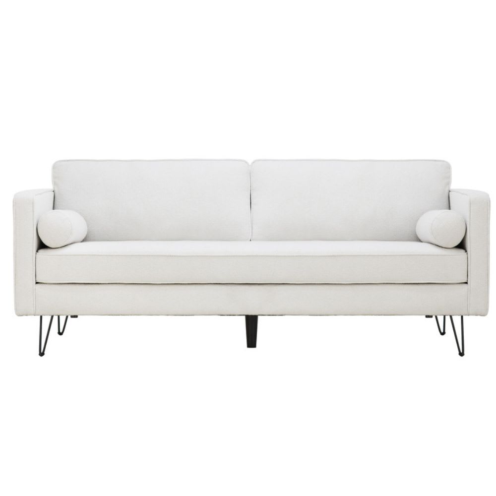 wohnli-moebel-suche-M22184351 Wohnli Möbelsuche - Sofa 3-Sitzer weiß Bouclé und Metallbeine
