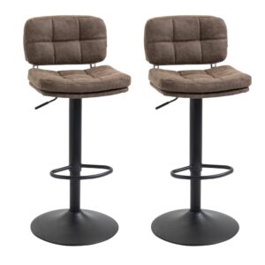 wohnli-moebel-suche-M22184856 Wohnli Möbelsuche - Lot de 2 tabourets de bar Vintage capitonné marron effet vieilli
