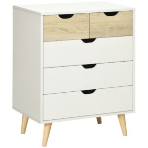 wohnli-moebel-suche-M22184867 Wohnli Möbelsuche - Skandinavische-Kommode 5-Schubladen Weiß&Holzoptik