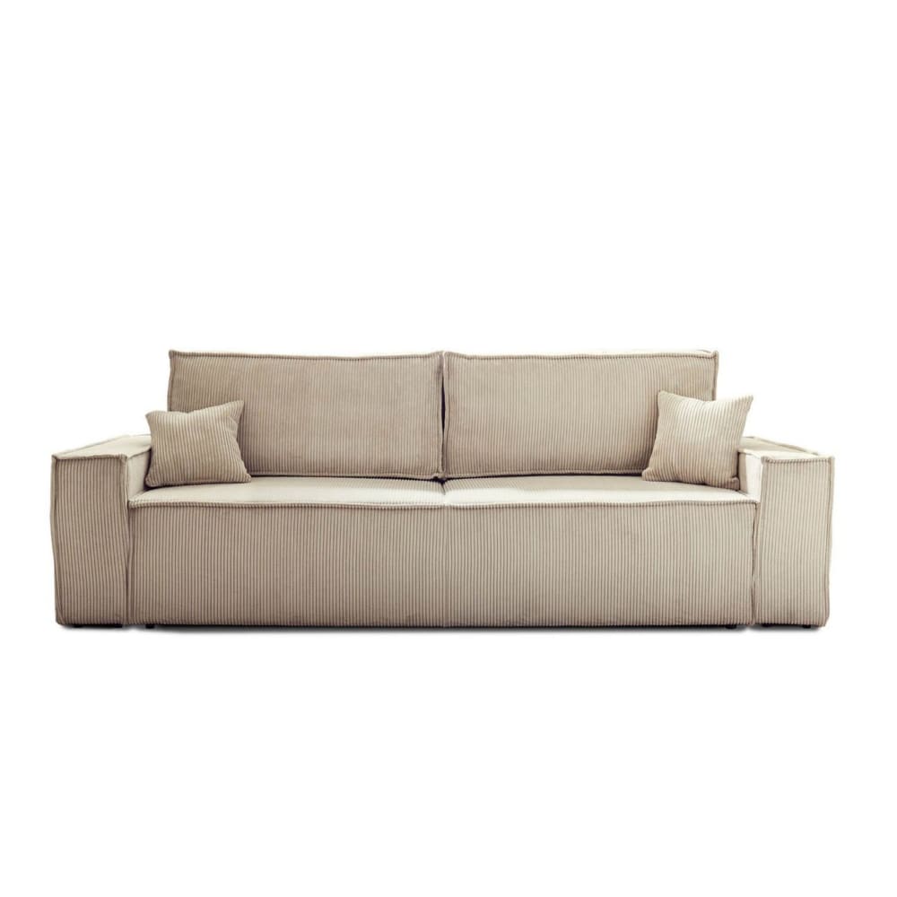 wohnli-moebel-suche-M22185202 Wohnli Möbelsuche - Dellia - canapé 3 places convertible - avec coffre - en velours côtelé