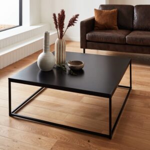 Couchtisch aus Metal - Schwarz 100x36x100cm Metall Schwarz sweeek Möbel Wohnzimmermöbel Couchtische