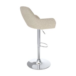 wohnli-moebel-suche-M23002904-1 2er-Set Barhocker mit Boucle-Effekt in gebrochenem Weiß 63/83 cm 52x107x56cm Stoff Weiß Maison Pavane Möbel Esszimmermöbel Barhocker
