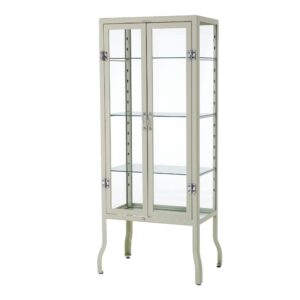 wohnli-moebel-suche-M23003470 Wohnli Möbelsuche - Zweitürige Vitrine aus elfenbeinfarben lackiertem Stahl