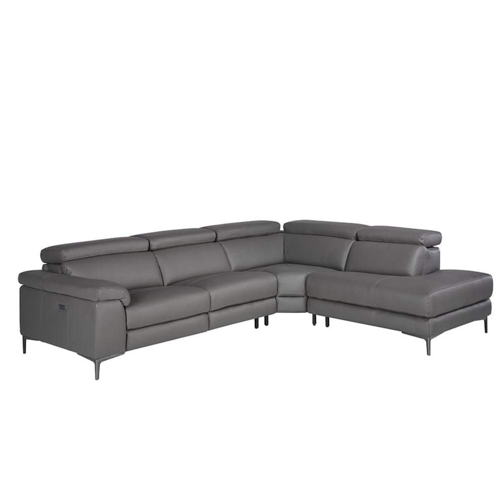 wohnli-moebel-suche-M23004426 Wohnli Möbelsuche - Ecksofa gepolstert in grauem Leder