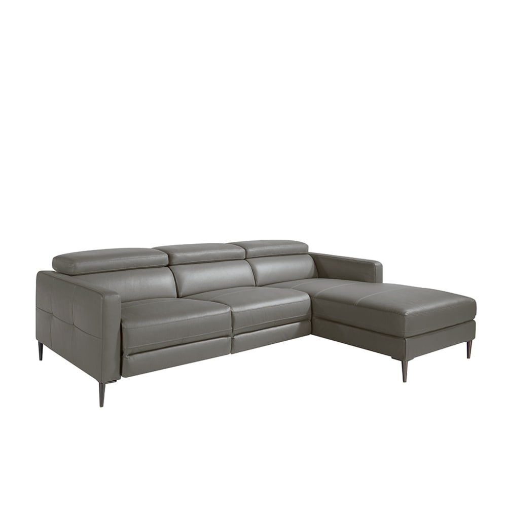 Wohnli Möbelsuche - Chaiselongue-Sofa mit Lederbezug und elektrischem Relax-Mechanismus