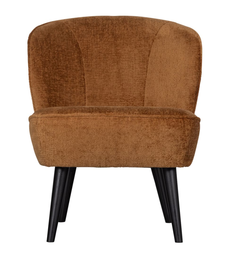 Wohnli Möbelsuche - Sessel aus strukturiertem Velours in Cognac