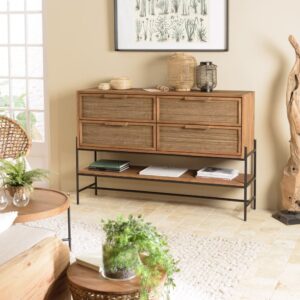 1 Regal aus recyceltem Teakholz