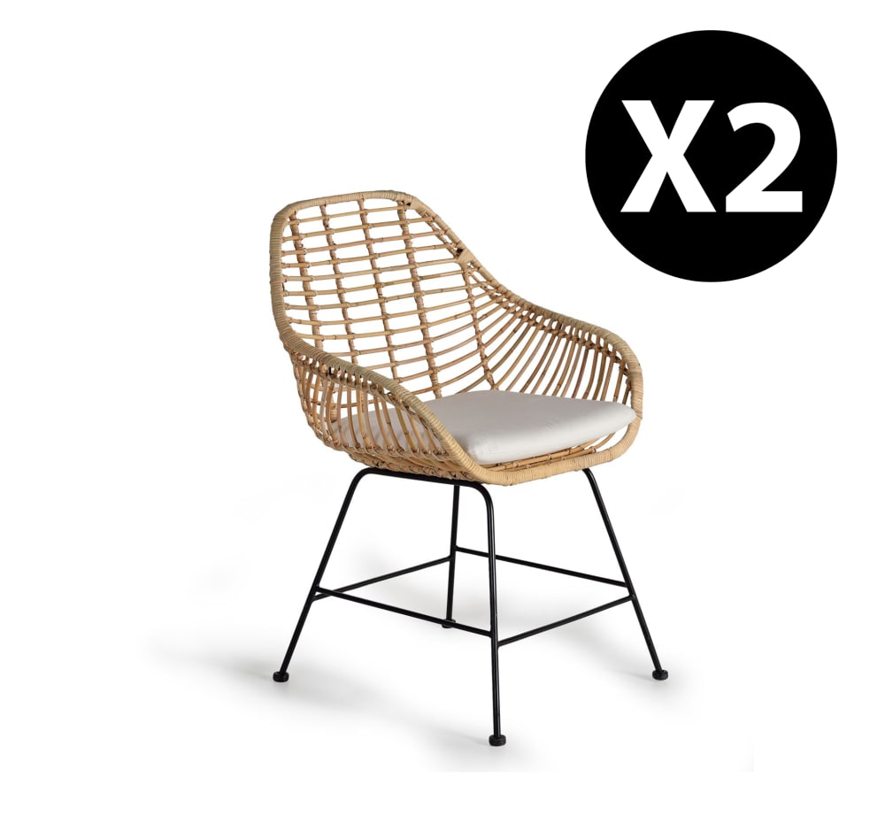 wohnli-moebel-suche-M23008575 Wohnli Möbelsuche - 2er - Set Stühle Stühlen aus Rattan