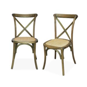 wohnli-moebel-suche-M23014090 Wohnli Möbelsuche - Set von 2 Bistrostühlen aus altbraunem Holz
