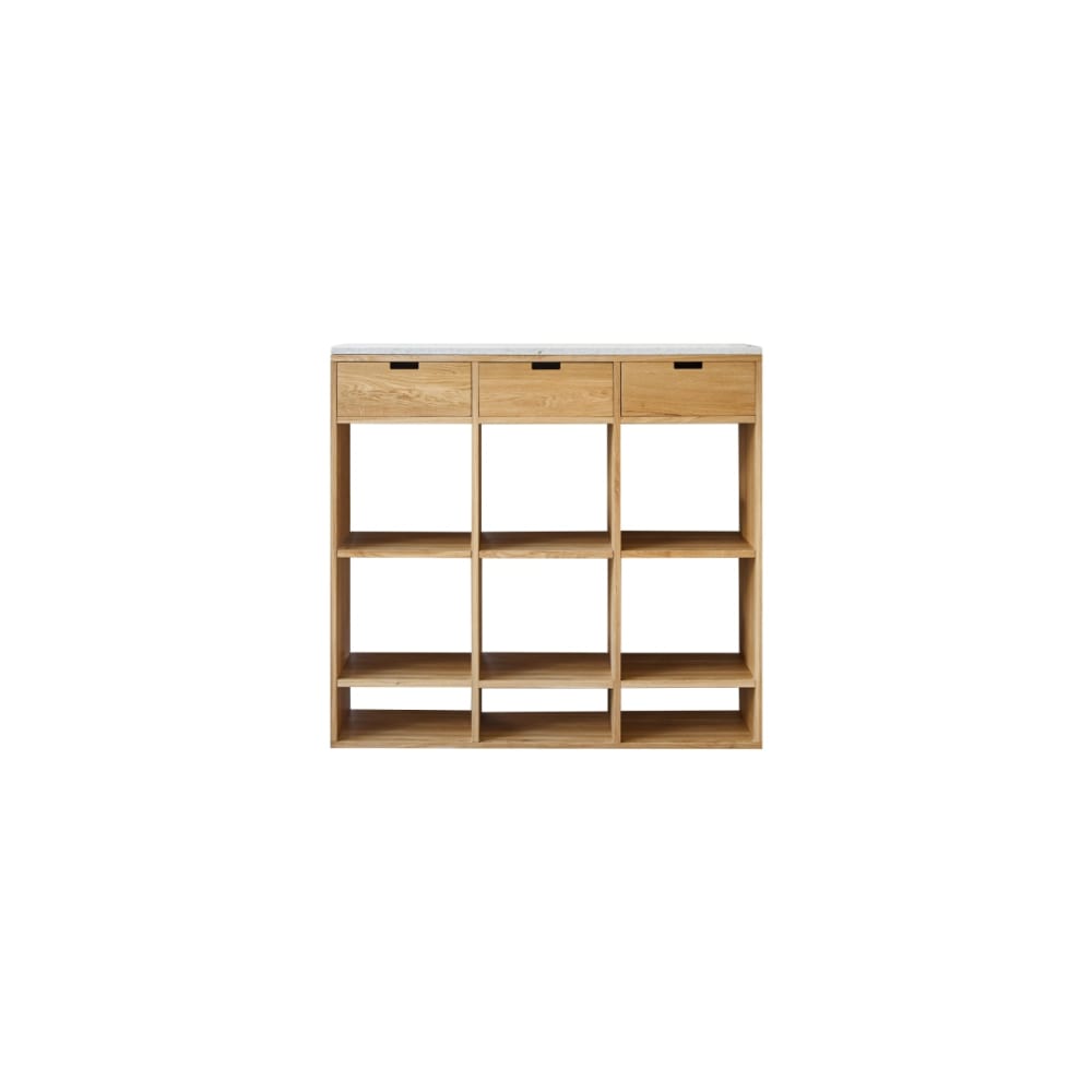 Wohnli Möbelsuche - Konsole aus massiver Eiche mit Premium-Terrazzo White