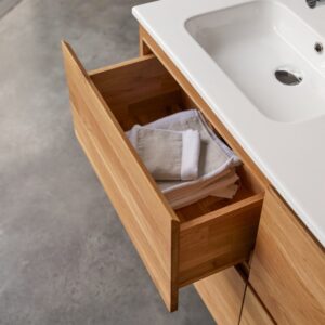 wohnli-moebel-suche-M23014887-1 Badezimmermöbel aus massiver Eiche und Keramik 120 cm 121x90x46cm Holz Weiß Tikamoon Möbel Badezimmermöbel Badezimmerschränke