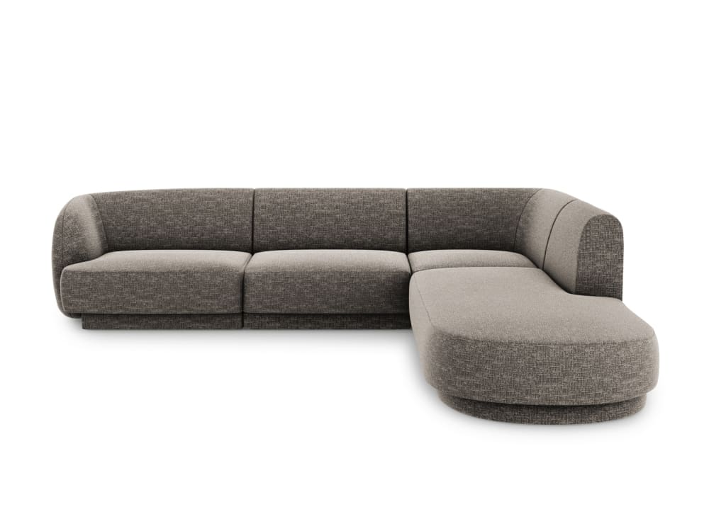Wohnli Möbelsuche - 6-Sitzer Ecksofa rechts aus Chenille-Stoff