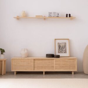 natürlichem Kiefernholz 180 cm Unlackiert