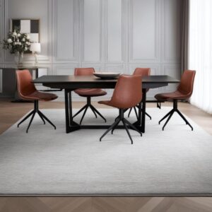 Ausziehbarer Esstisch für 6/10 Personen L200/250 aus MDF und Metall 200x76x100cm Spanplatte Schwarz Furnhouse Möbel Esszimmermöbel Esstische