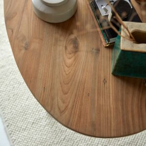wohnli-moebel-suche-M23017565-1 Ovaler Schreibtisch aus massivem recyceltem Teakholz 140x78x80cm Holz Beige Tikamoon Möbel Büromöbel Schreibtische
