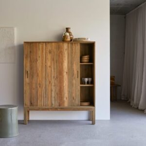 130x150x40cm Holz Beige Tikamoon Möbel Esszimmermöbel Sideboards, Highboards & niedrige Anrichten