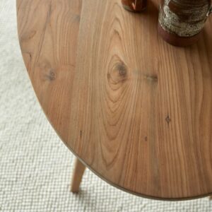 wohnli-moebel-suche-M23017590-1 Ovaler Tisch aus massivem recyceltem Teakholz für 2-4 Personen 140x78x80cm Holz Beige Tikamoon Möbel Esszimmermöbel Esstische