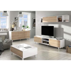 Buffetschrank mit 3 Türen - L154 cm - Weiß 154x75x41cm Spanplatte Weiß Usinestreet Möbel Esszimmermöbel Sideboards, Highboards & niedrige Anrichten