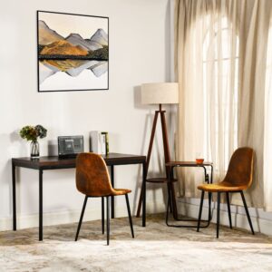 Set mit 2 Esszimmerstühlen im Vintage-Stil 41x85x50cm Stoff Braun Urban Meuble Möbel Esszimmermöbel Stühle