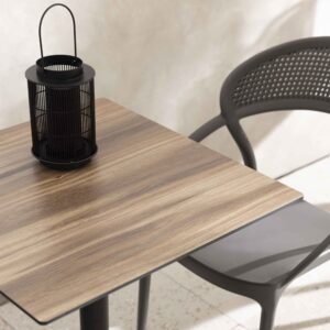 wohnli-moebel-suche-M23021349-1 Laminierte Tischplatte 70x70 cm Eiche dunkel 70x1x70cm Metall Braun Oviala Möbel Esszimmermöbel Esstische