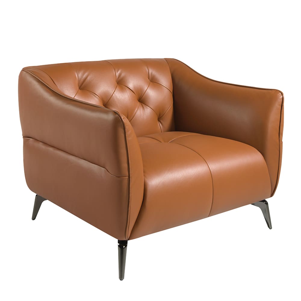 wohnli-moebel-suche-M23024035 Wohnli Möbelsuche - Gepolsterter Sessel aus braunem Leder