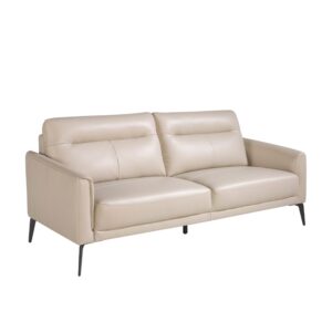 wohnli-moebel-suche-M23024047 Wohnli Möbelsuche - 3-Sitzer-Sofa mit Lederbezug in Taupe und schwarzen Stahlbeinen