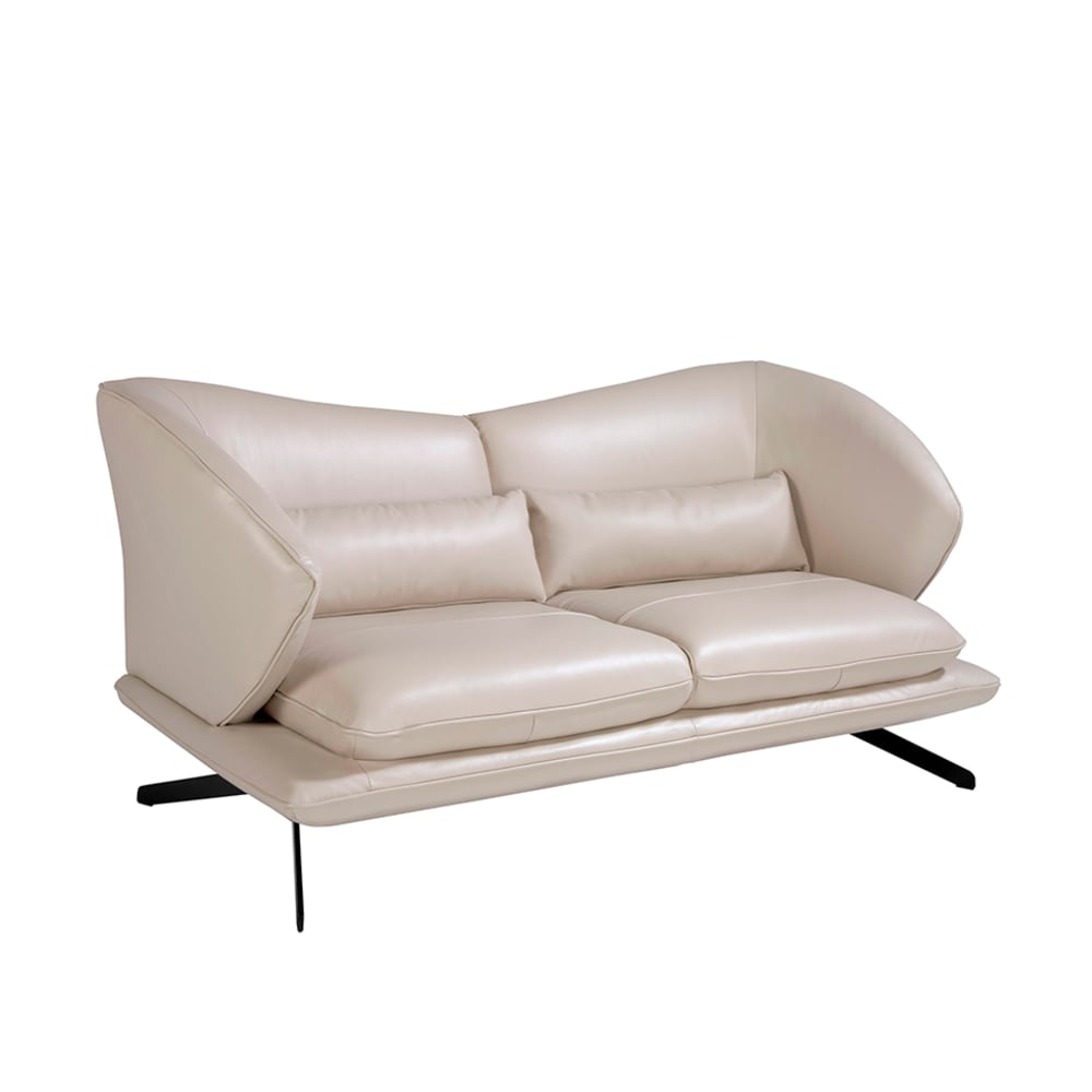 wohnli-moebel-suche-M23024589 Wohnli Möbelsuche - 2-Sitzer-Sofa in Leder und Zierkissen