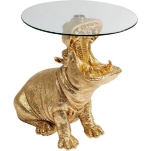 wohnli-moebel-suche-M23027938 Wohnli Möbelsuche - Beistelltisch in Nilpferd-Form aus Glas und Polyresin