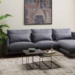 wohnli-moebel-suche-M23028020-1 2er Set Couchtische aus Stahl und Aluminium in Schwarz und Bronze 70x34x70cm Aluminium Schwarz Kare Design Möbel Wohnzimmermöbel Couchtische