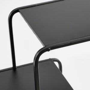 wohnli-moebel-suche-M23030262-1 Wandschrank Jules Schwarz Eisen H76xB30xL70cm 70x76x30cm Stahl Schwarz Mica Decorations Möbel Wohnzimmermöbel Regale