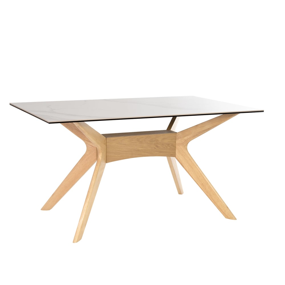 wohnli-moebel-suche-M23030552 Wohnli Möbelsuche - Tisch 140 mit weißer Porzellanplatte und Beinen aus Eichenholz
