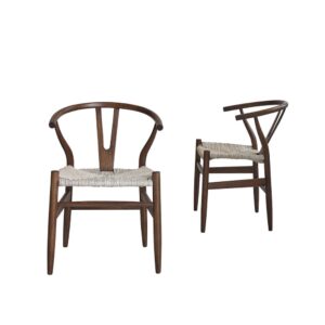 wohnli-moebel-suche-M23030765 Wohnli Möbelsuche - Set aus 2 Stühlen aus massivem Mindy in Walnuss-Finish und Cord