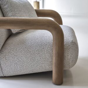 wohnli-moebel-suche-M23030956-1 Niedriger Sessel aus massivem Mindiholz und ecrufarbenem Stoff 80x72x96cm Holz Beige Tikamoon Sofas und Sessel Sessel, Poufs und Fußbänke Sessel