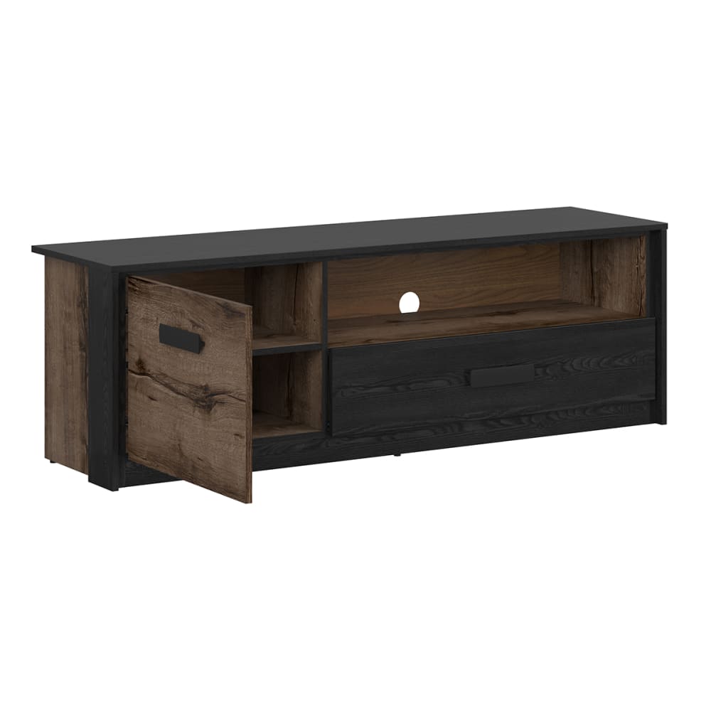 Holzoptik und Schwarz