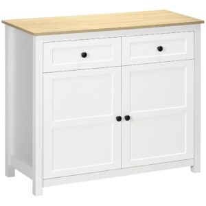 Wohnli Möbelsuche - Weißer Holzoptik-Kommodeschrank