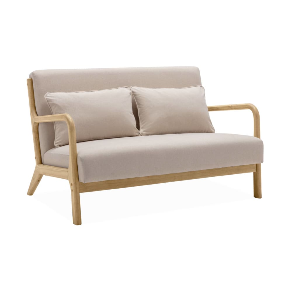 wohnli-moebel-suche-M23032031 Wohnli Möbelsuche - Skandinavische Sitzbank aus Holz mit Stoffbezug in beige