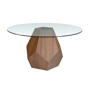Wohnli Möbelsuche - Esstisch aus Walnussholz und Glas
