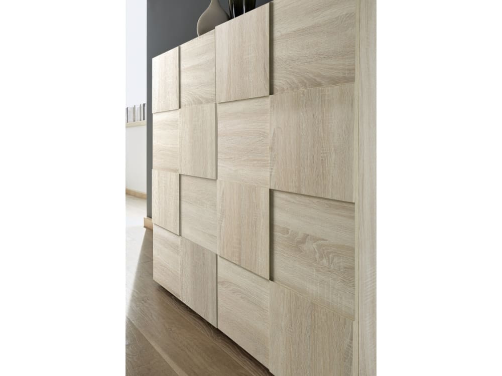 Sideboard mit 2 Türen L121 cm - Dekor Eiche 121x42x111cm Spanplatte Braun Bobochic Möbel Esszimmermöbel Sideboards, Highboards & niedrige Anrichten