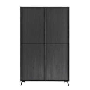 Wohnli Möbelsuche - Highboard mit 4 Türen H174 cm - Schwarz