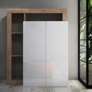 109x139x30cm Spanplatte Weiß Calicosy Möbel Flurmöbel Schuhschränke