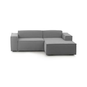 wohnli-moebel-suche-M23035757 Wohnli Möbelsuche - Festes Sofa mit Halbinsel aus grauem Stoff