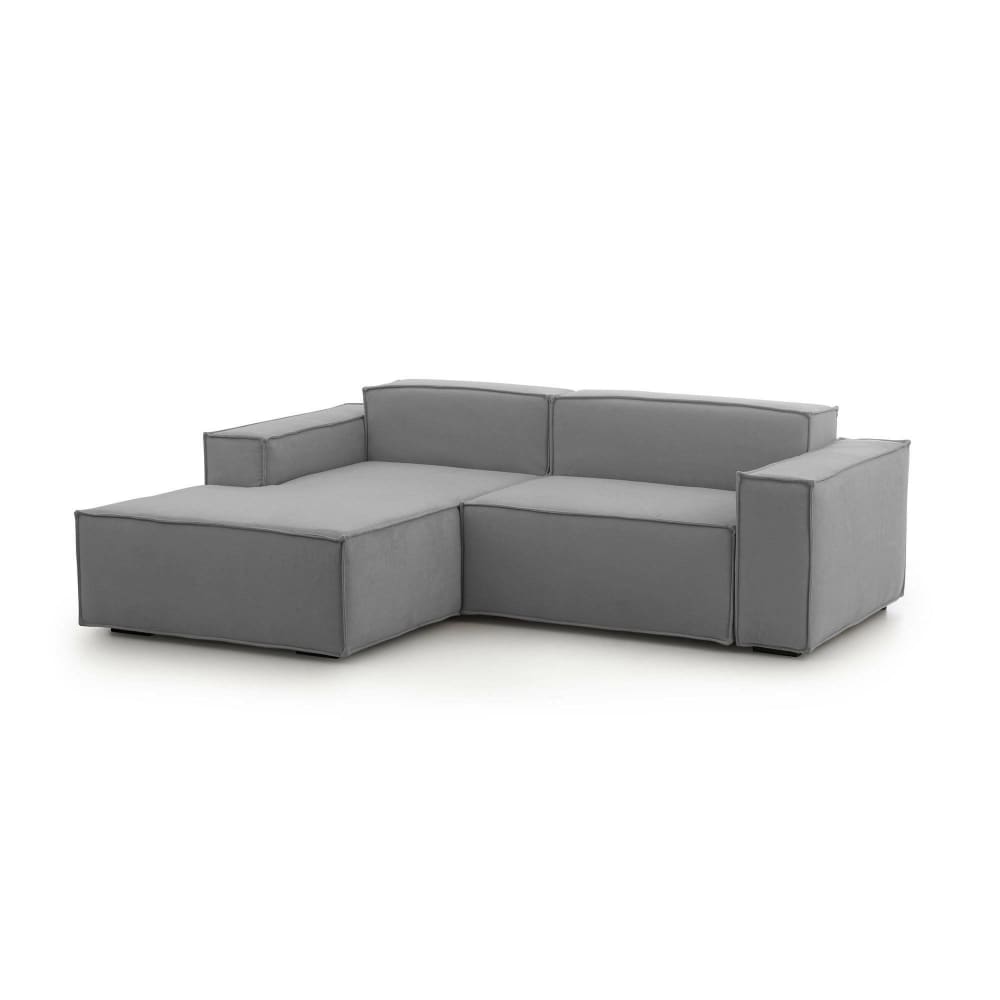 wohnli-moebel-suche-M23035782 Wohnli Möbelsuche - Festes Sofa mit Halbinsel aus grauem Stoff