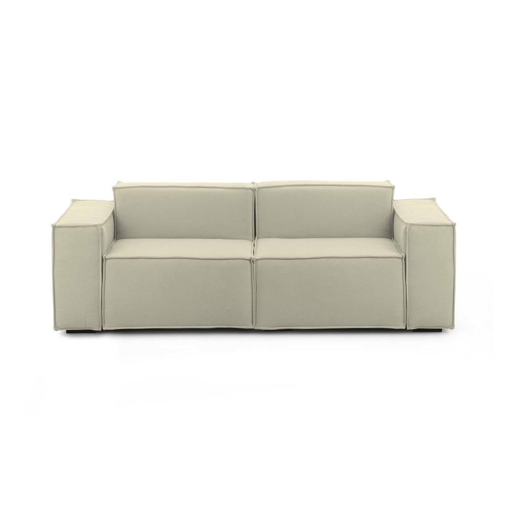 Wohnli Möbelsuche - Festes 2-Sitzer-Sofa aus beigem Stoff