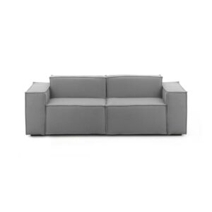 Wohnli Möbelsuche - Festes 2-Sitzer-Sofa aus grauem Stoff