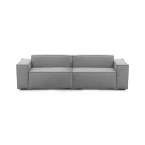Wohnli Möbelsuche - Festes 3-Sitzer-Sofa aus grauem Stoff