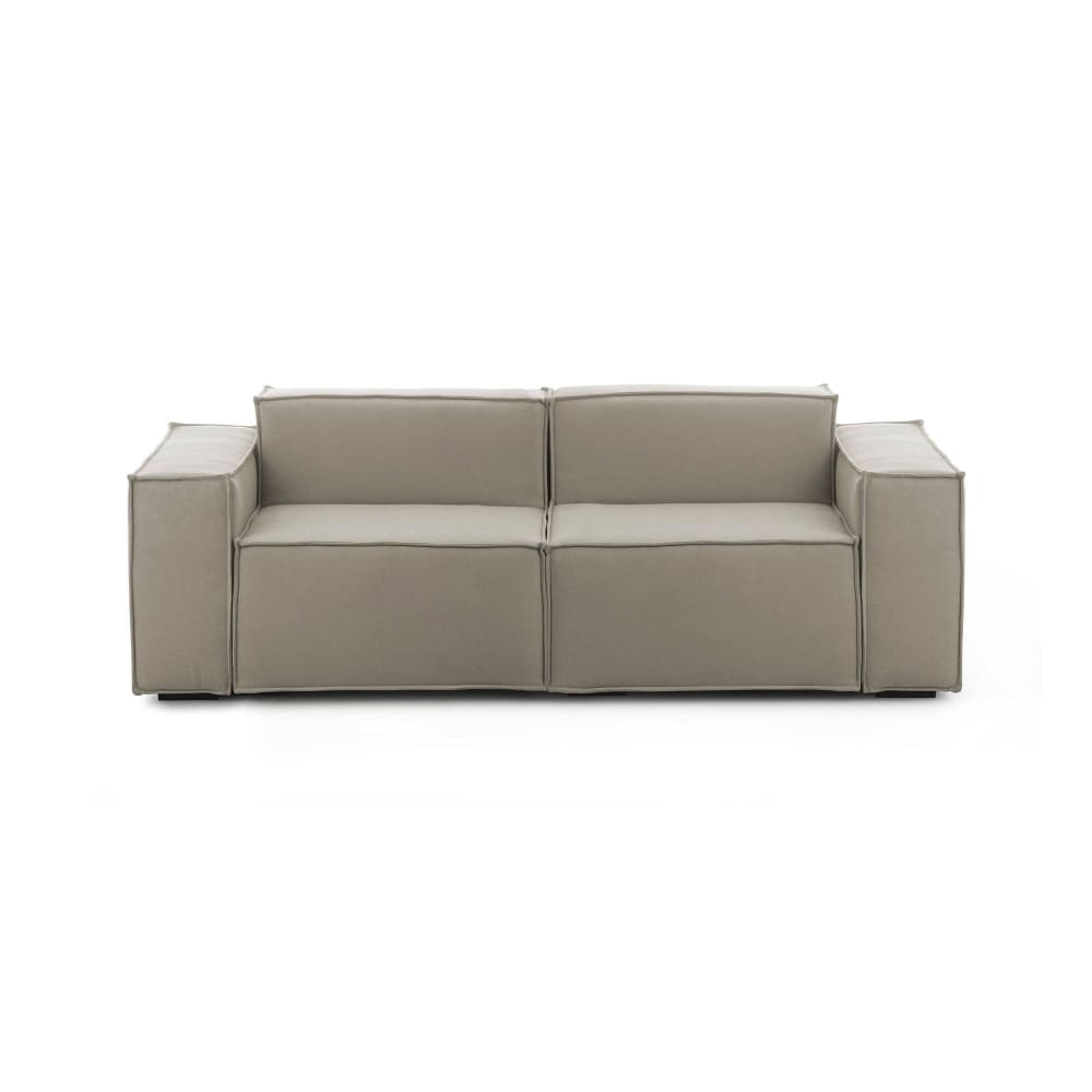 Wohnli Möbelsuche - Festes 2-Sitzer-Sofa aus taubengrauem Stoff