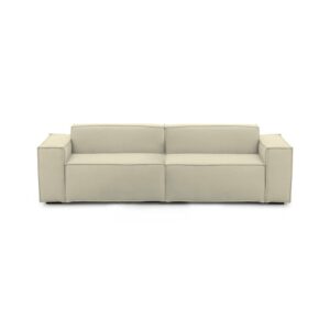 Wohnli Möbelsuche - Festes 3-Sitzer-Sofa aus beigem Stoff
